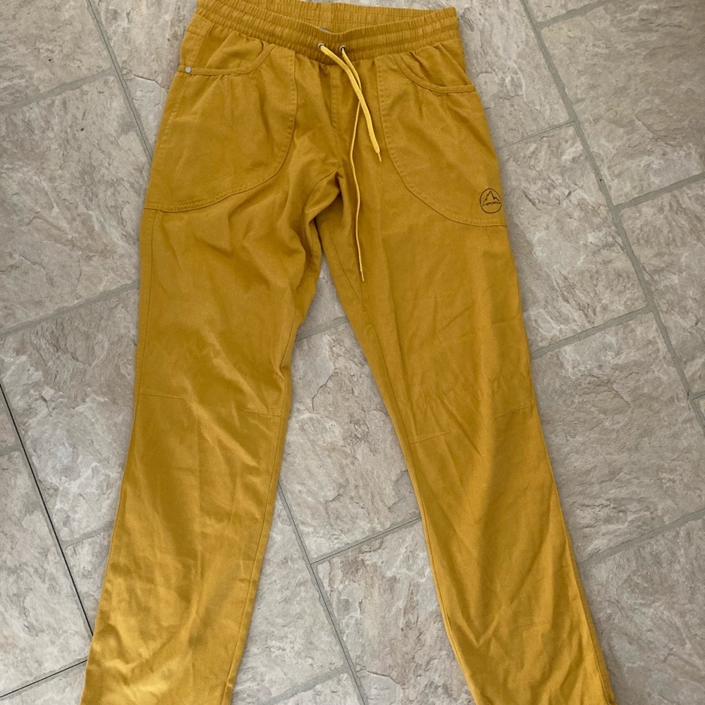 La Sportiva Climbing pants in yellow